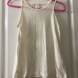 white/cream tank top with lace back